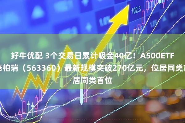 好牛优配 3个交易日累计吸金40亿！A500ETF华泰柏瑞（563360）最新规模突破270亿元，位居同类首位