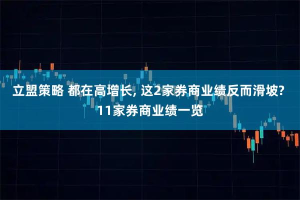 立盟策略 都在高增长, 这2家券商业绩反而滑坡? 11家券商业绩一览